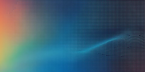 Obraz premium Futuristic Blue a side some red mixed Pixel Grid Design for Business Presentations and Tech Banners