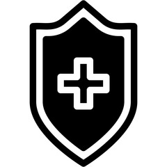 Fototapeta premium Vector Icon Shield, Hospital, Insurance, Security, Healthcare