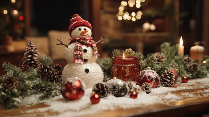 Cozy Winter Wonderland Decor with Soft Lighting
