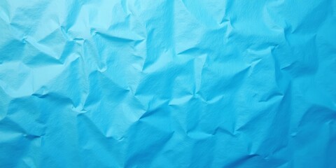 Obraz premium Soft Crumpled Paper Texture in Vibrant Light Blue