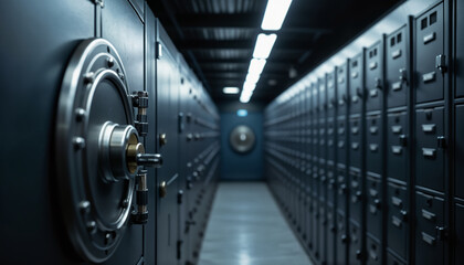 Interior of a Secure Bank Vault