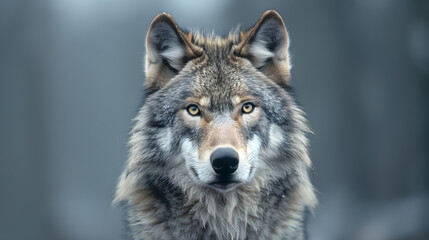 Obraz premium gray wolf portrait HD 8K wallpaper Stock Photographic Image