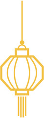 Chinese Lantern Outline Style icon
