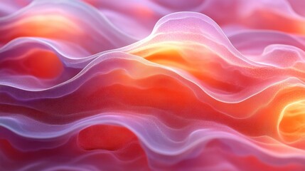 Obraz premium Abstract Wavy Texture with a Red, Orange, and Purple Gradient