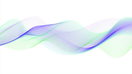 Abstract wavy blue and purple line on white background, purple gradient, light blue gradient, white background, Creating a luxurious and modern feel, 