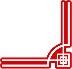 Chinese New Year Corner Border