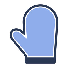 cooking glove icon in flat outline style. color lineal color
