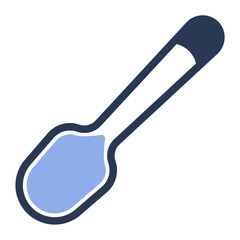 spoon icon in flat outline style. color lineal color
