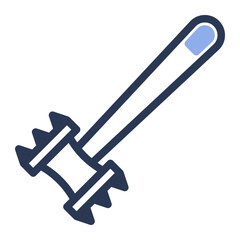 tenderizer icon in flat outline style. color lineal color
