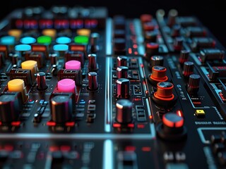 audio mixer console