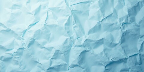 Fototapeta premium Paper Textured in Abalone to Light Blue with Crumpled Paper Featuring Visible Creases and Folds