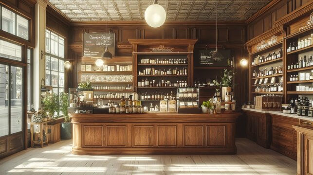 1910s pharmacy transformation to herbal wellness elixir display