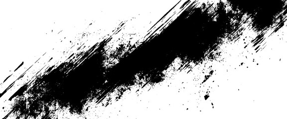 Vector abstract brushstroke black color splatter Ink texture.