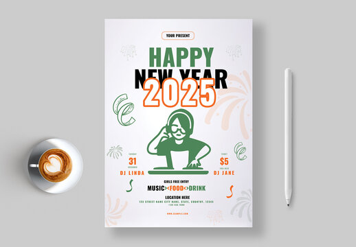 2025 Happy New Year Flyer