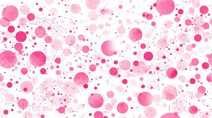 Abstract background of randomly scattered pink dots on white creating a playful and whimsical pattern seamless vector illustration. Dotted Pattern. Illustration