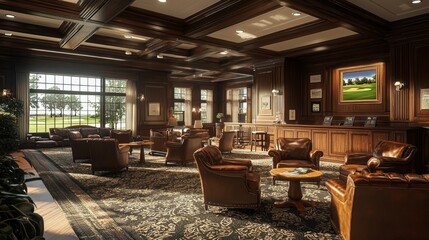 Golf Clubhouse Offers Performance Nutrition Leather Chairs Scenic Views