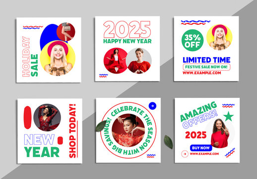 New Year 2025 Social Media Post Template