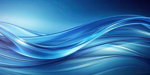 Obraz premium Abstract Blue Background with Flowing Lines and Smooth Gradients in Low Light Photography | Serene, Ethereal, Modern Aesthetic