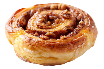 Cinnamon roll isolated on transparent background