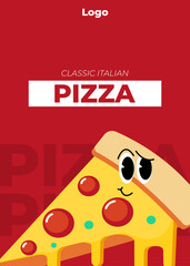 pizza poster design suitable for flyer, and restaurant promotion