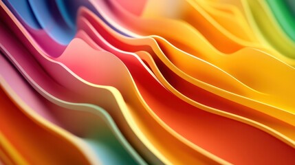 Obraz premium Colorful 3D background with vibrant, multicolor hues and abstract, organic shapes for a dynamic design