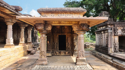 Fototapeta premium Sub-shrine located in front of the Baradari in the Kuti Group of Temples, located in Thoban, Ashoknagar, Madhya Pradesh, India.