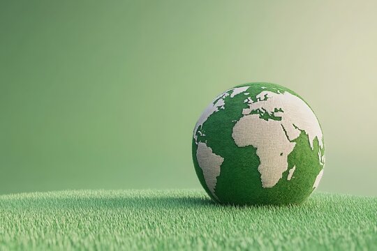 Green Earth Globe on Grass