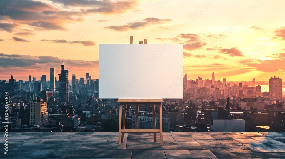 Poster large empty canvas for artistic expressions