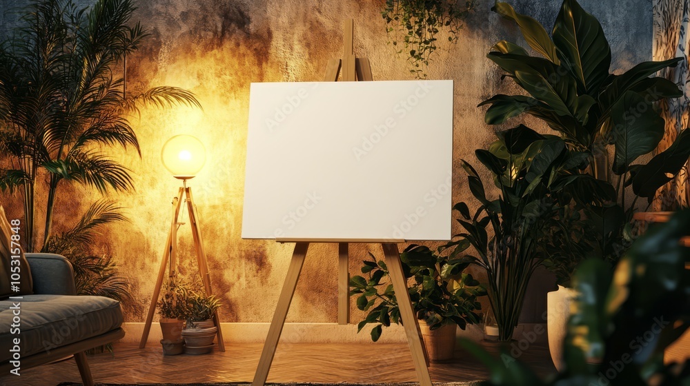 Poster unmarked canvas for design concepts