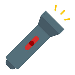 Flashlight Flat Icon Design