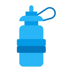 Water Bottle Flat Icon Design