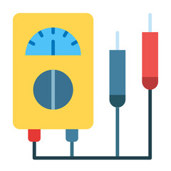 Multimeter Flat Icon Design