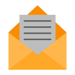 Letter Flat Icon Design