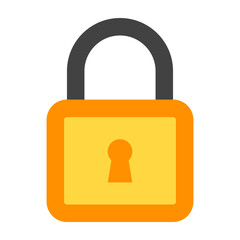 Padlock Flat Icon Design