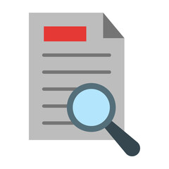 Search File Flat Icon Design
