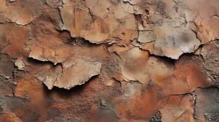 Fototapeta premium Rustic clay brick texture with weathered and uneven details