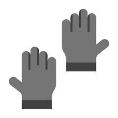 Obraz premium Leather Gloves Flat Icon Design