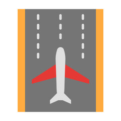 Runway Flat Icon Design