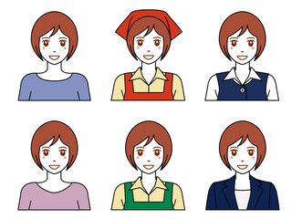 ショートカット女性の短めのバストアップ