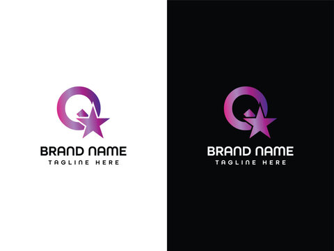 Q Leaf Aroplane Letter Logo Design