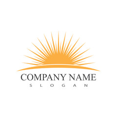 Sun logo vector template symbol design