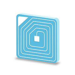 四角いIC・RF・RFIDタグのイラスト