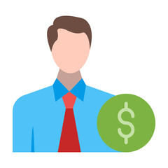 Investor Flat Icon Design