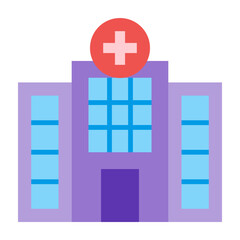 Hospital Flat Icon Design