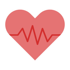 Cardiogram Flat Icon Design