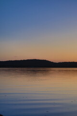 lake at sunset