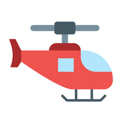 Helicopter Flat Icon Design