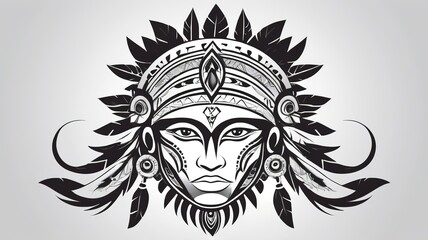 Obraz premium mask with a tattoos