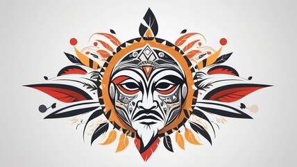 Obraz premium mask with a tattooskull
