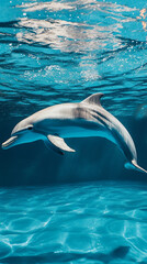 Naklejka premium dolphin jumping out of water